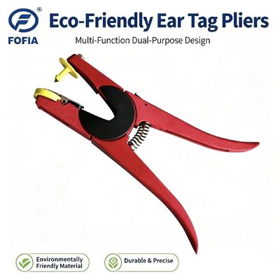 Baru FOFIA Aluminium Alloy Farm Animal Ear Tag Applicator dengan Laser Coding untuk Sapi Babi Kambing Kuda Ear Tags 3 bulan Garansi
