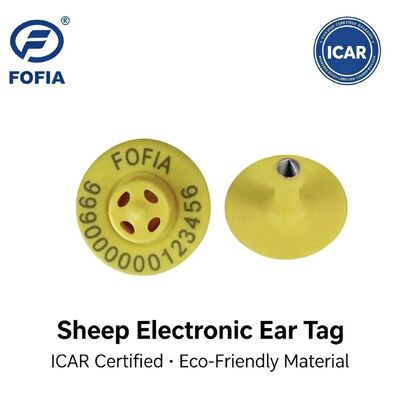 Kualitas Tinggi Baru OEM ET957 134.2kHz TPU Chip Hewan Tag Telinga Elektronik Babi Sapi Domba 10cm Baca Jangkauan -20~80C ICar 1 Tahun Garansi